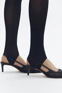 LECHERY® Lustrous Silky Stirrup Thigh High Tights