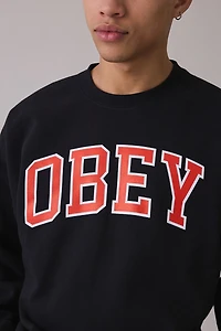 OBEY Academic Logo Crew Neck Sweatshirt