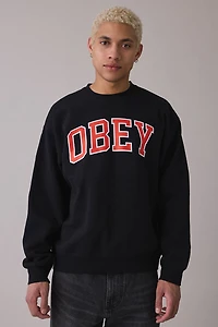 OBEY Academic Logo Crew Neck Sweatshirt