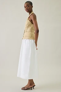 ASTR The Label Aleda Double Layer Halter Midi Dress