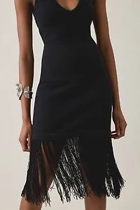 ASTR The Label Kate Sweater Knit Fringe Mini Dress