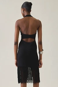 ASTR The Label Kate Sweater Knit Fringe Mini Dress