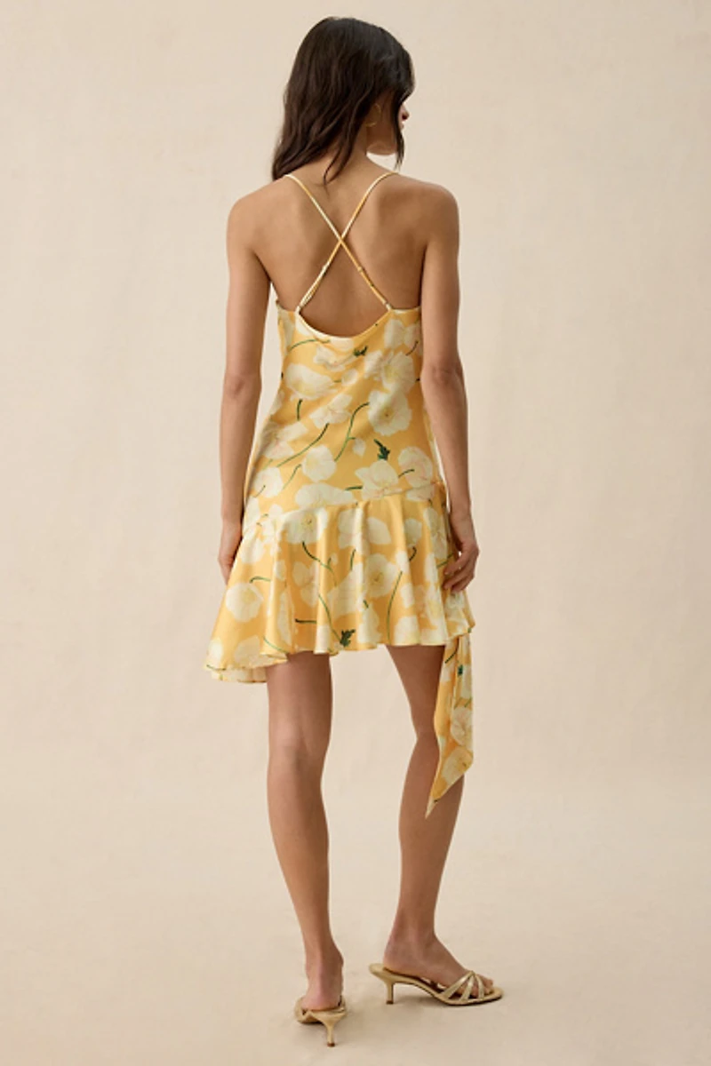 ASTR The Label Paloma Asymmetric Cowl Neck Mini Dress