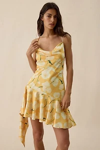 ASTR The Label Paloma Asymmetric Cowl Neck Mini Dress