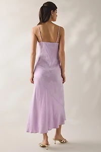 ASTR The Label Tyla Floral Jacquard Satin Maxi Dress
