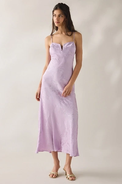 ASTR The Label Tyla Floral Jacquard Satin Maxi Dress