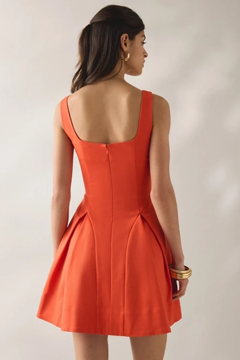 ASTR The Label Maliyah Pleated Drop Waist Mini Dress