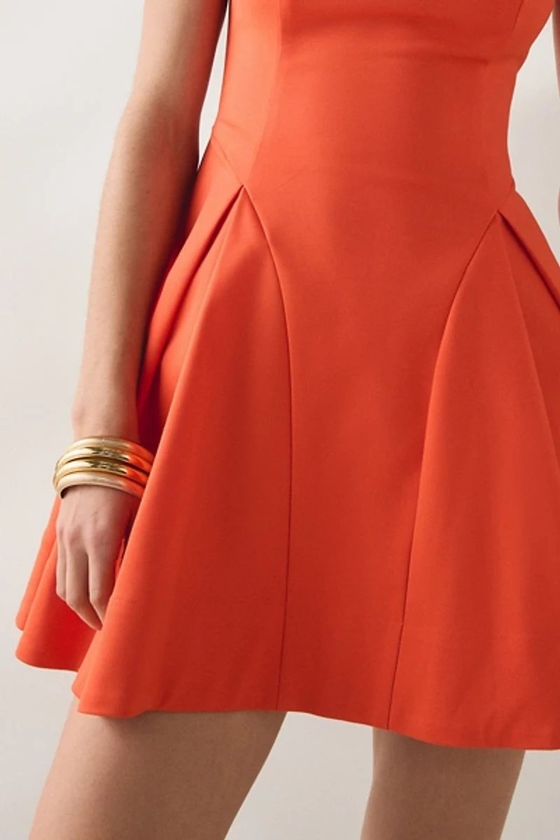 ASTR The Label Maliyah Pleated Drop Waist Mini Dress