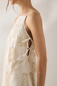 ASTR The Label Samira Embroidered Eyelet Lace Mini Dress