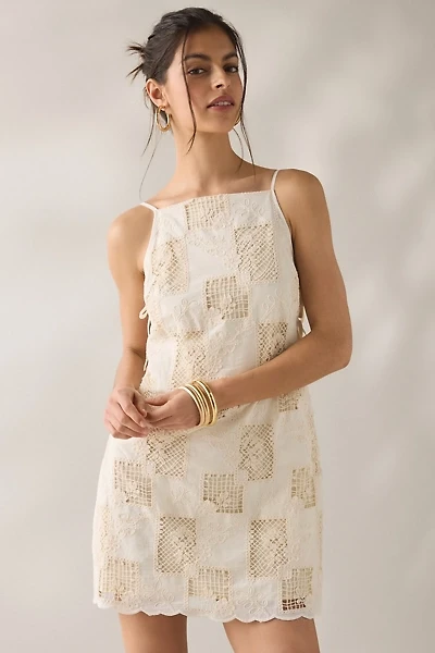 ASTR The Label Samira Embroidered Eyelet Lace Mini Dress