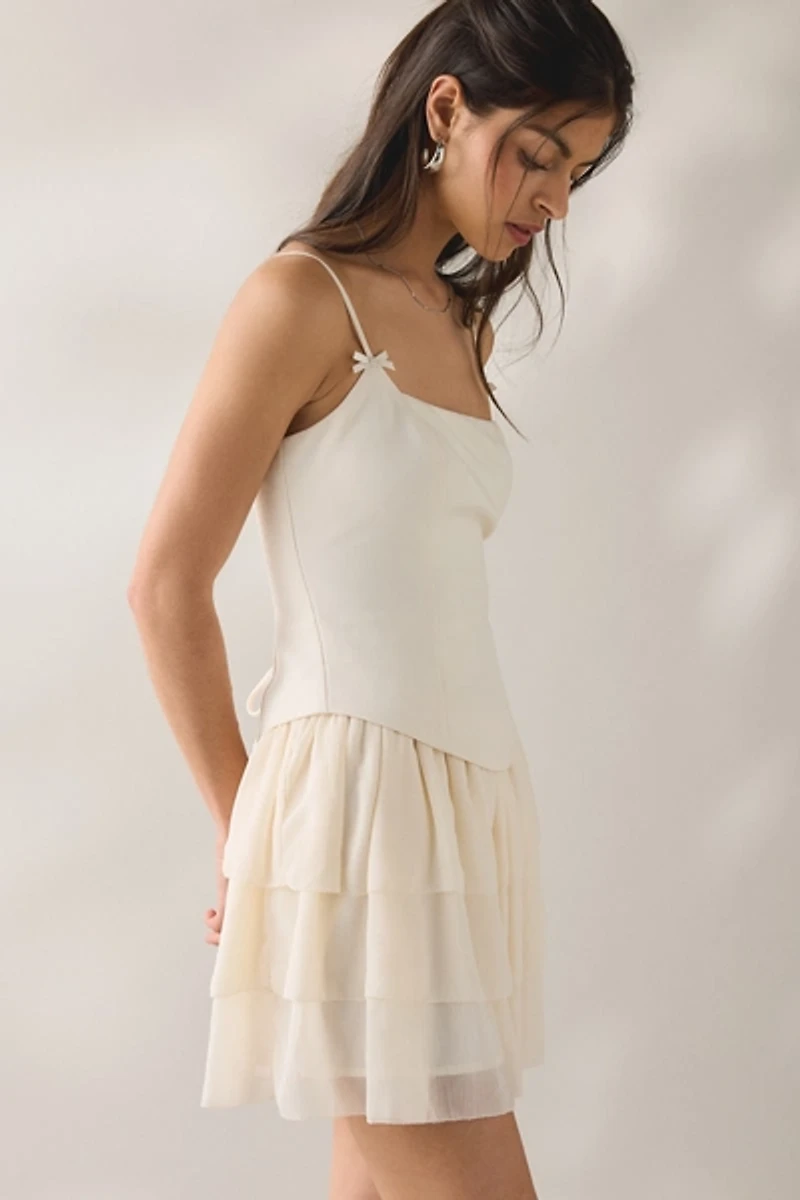 ASTR The Label Kiarra Lace-Up Corset Mini Dress