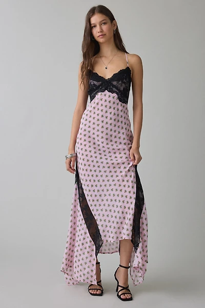 AFRM Vince Lace Trim High-Low Maxi Dress