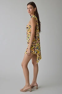 AFRM Ineson Knotted Scarf Detail Strapless Mini Dress