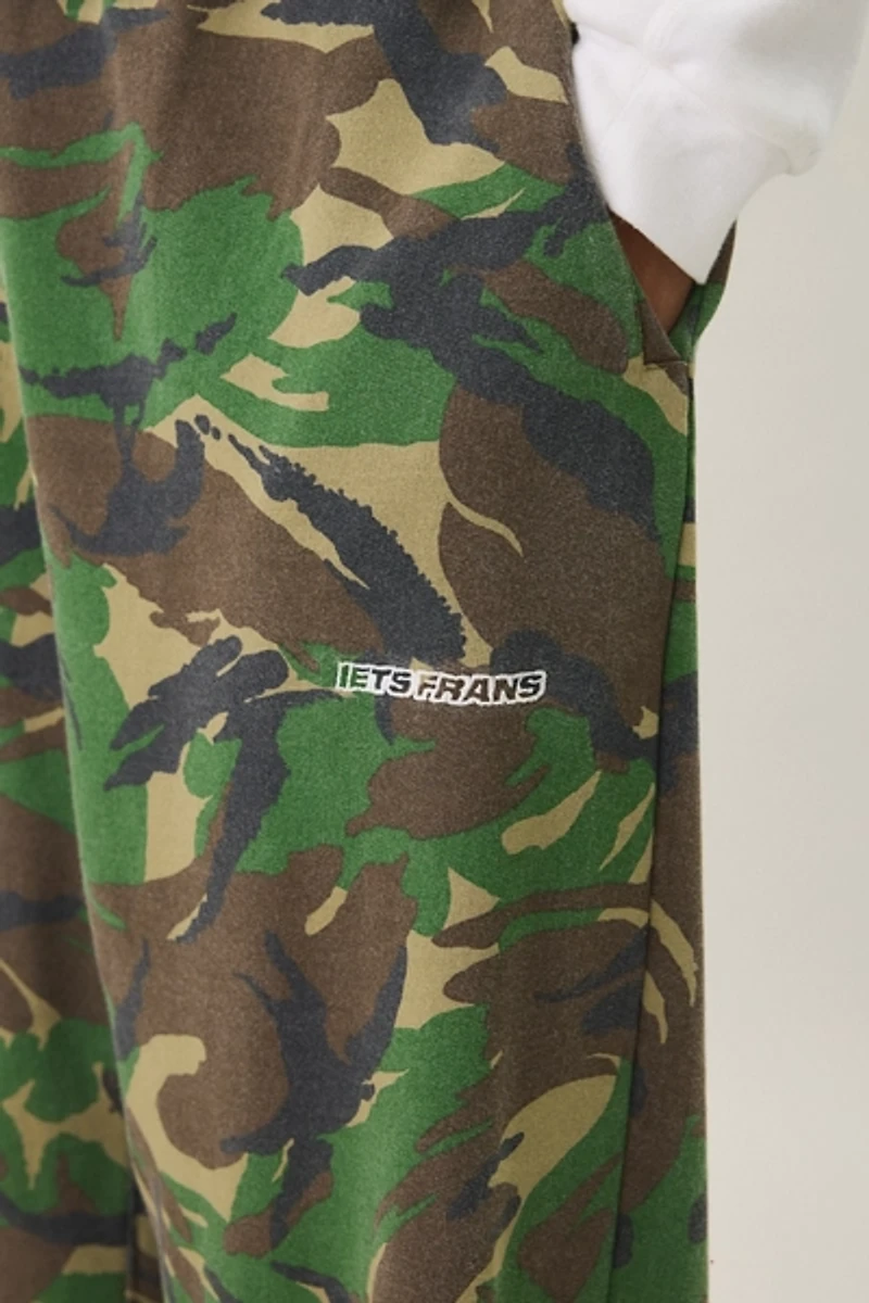 iets frans... Harri Camo Wide Leg Jogger Sweatpants