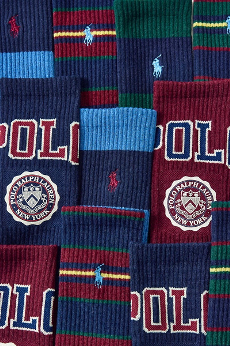 Polo Ralph Lauren Crest Logo Crew Socks 6-Pack