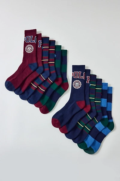 Polo Ralph Lauren Crest Logo Crew Socks 6-Pack
