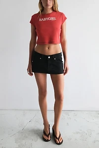 Abrand Babygirl Rib Cropped Tee