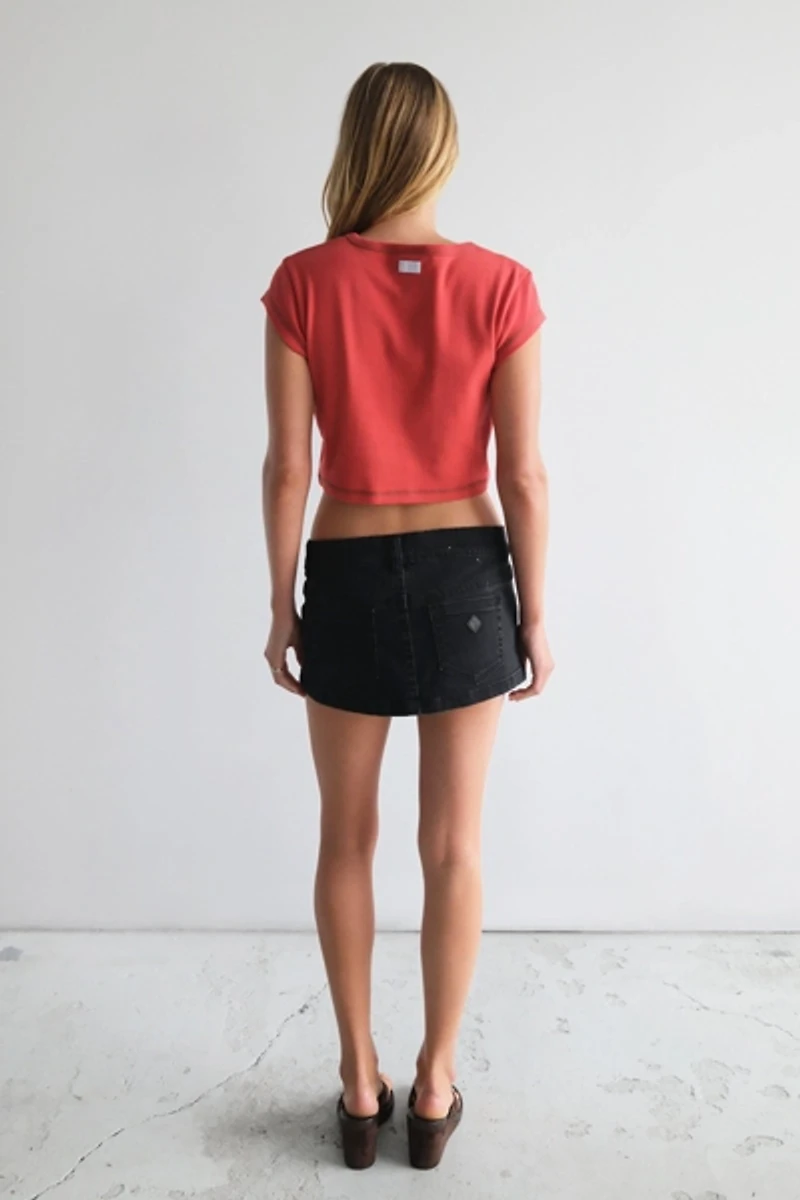 Abrand Babygirl Rib Cropped Tee
