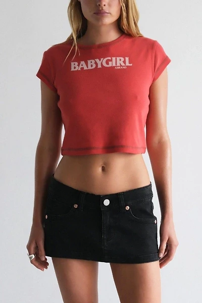 Abrand Babygirl Rib Cropped Tee