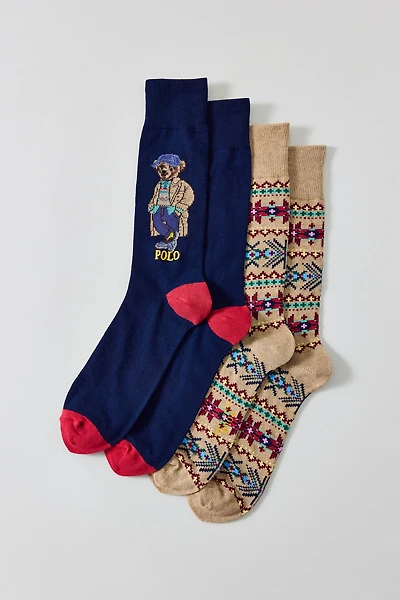 Polo Ralph Lauren Litchfield Bear Crew Socks 2-Pack