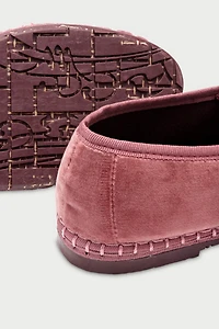 Flabelus Mae Strappy Velvet Mary Jane Flat