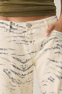 Abrand 99 Valentina Zebra Print Low-Rise Baggy Jeans
