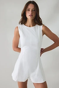 Daisy Street Ripple Fit-And-Flare Sleeveless Romper