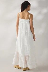 Daisy Street Wisteria Eyelet Lace Trapeze Maxi Dress