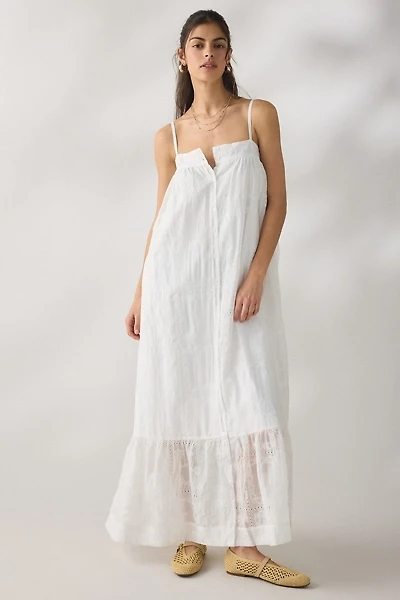 Daisy Street Wisteria Eyelet Lace Trapeze Maxi Dress