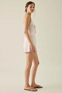 Daisy Street Anita Striped Halter Neck Romper