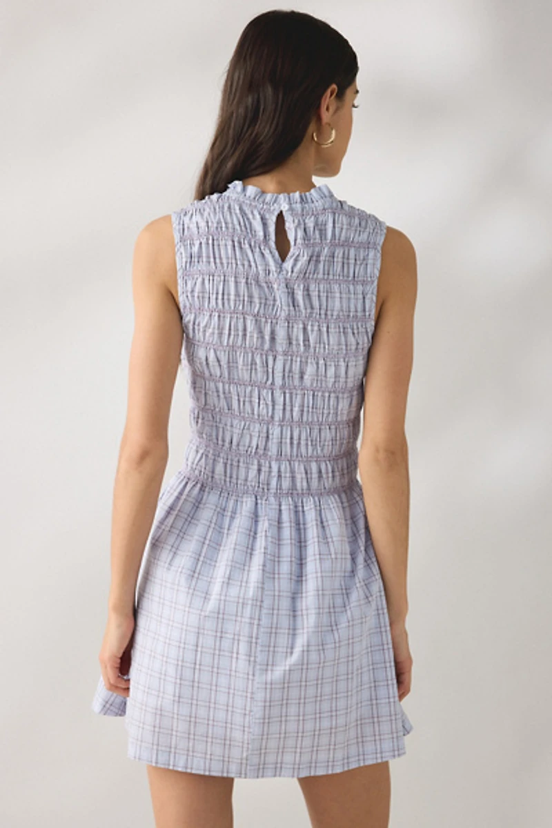 Daisy Street Meadow Sleeveless Smocked Mini Dress