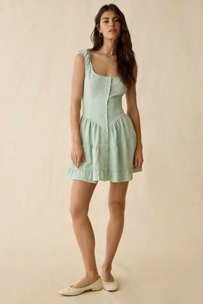 Daisy Street Sorrel Drop Waist Corset Mini Dress