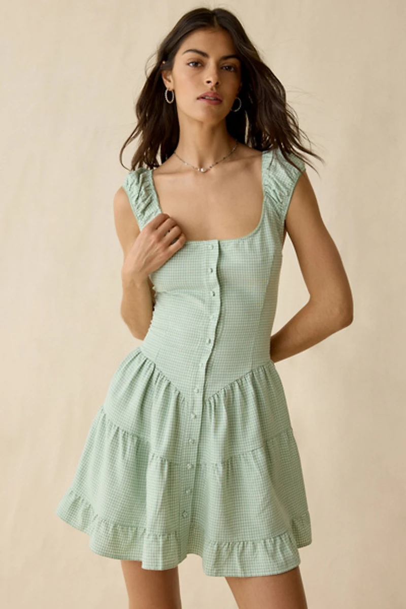 Daisy Street Sorrel Drop Waist Corset Mini Dress