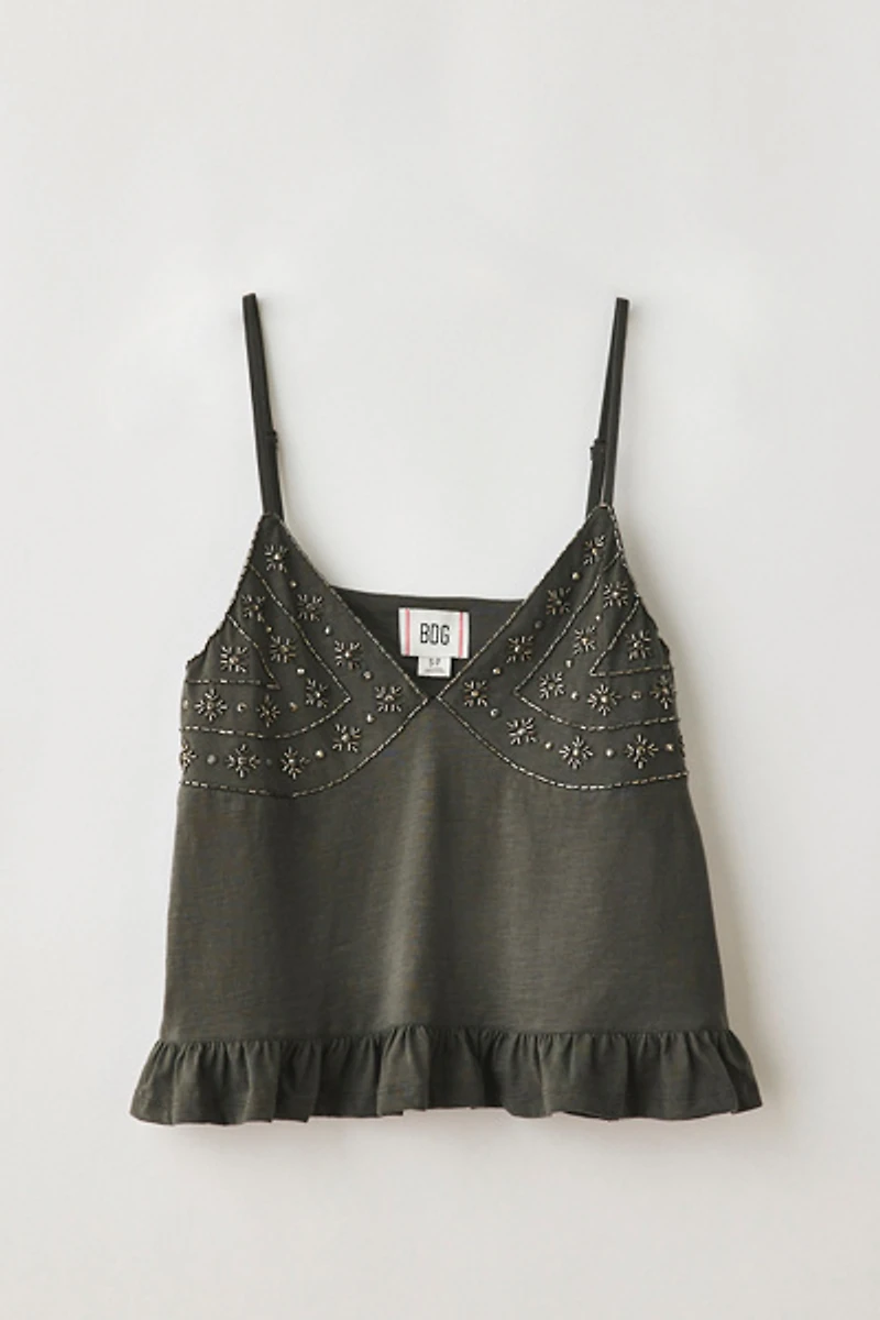 BDG Ethel Beaded Embellished Babydoll Cami