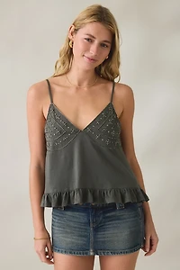 BDG Ethel Beaded Embellished Babydoll Cami