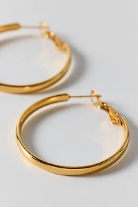 L Train Waterproof Medium Hoop Earrings