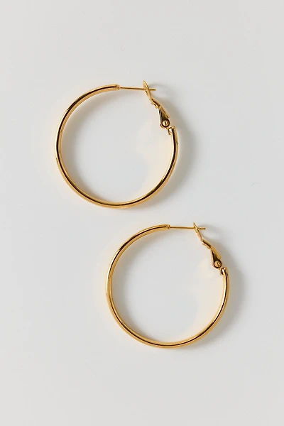 L Train Waterproof Medium Hoop Earrings