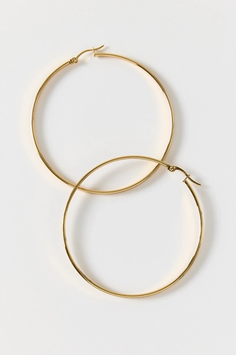 L Train Waterproof Large Hoop Earrings