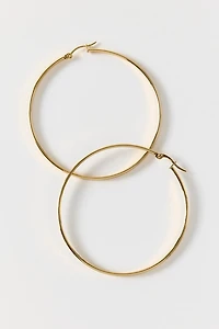 L Train Waterproof Large Hoop Earrings