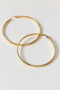 L Train Waterproof Large Hoop Earrings