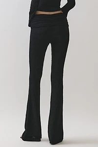 Personal Code Zelda Textured Lace Foldover Flared Pants