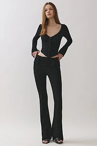 Personal Code Zelda Textured Lace Hook & Eye Top