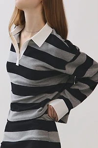 Personal Code Poppy Striped Rugby Top