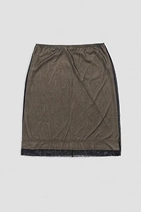 Vintage Sheer Mesh Midi Skirt