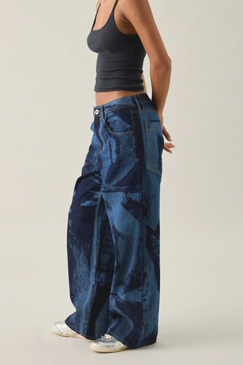 BDG Jaya Laser Print Baggy Boyfriend Jeans