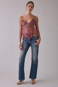 Kimchi Blue Celia Beaded Sheer Mesh Babydoll Cami