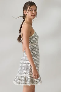 Kimchi Blue Willow + Wisp Lace Trim Babydoll Mini Dress