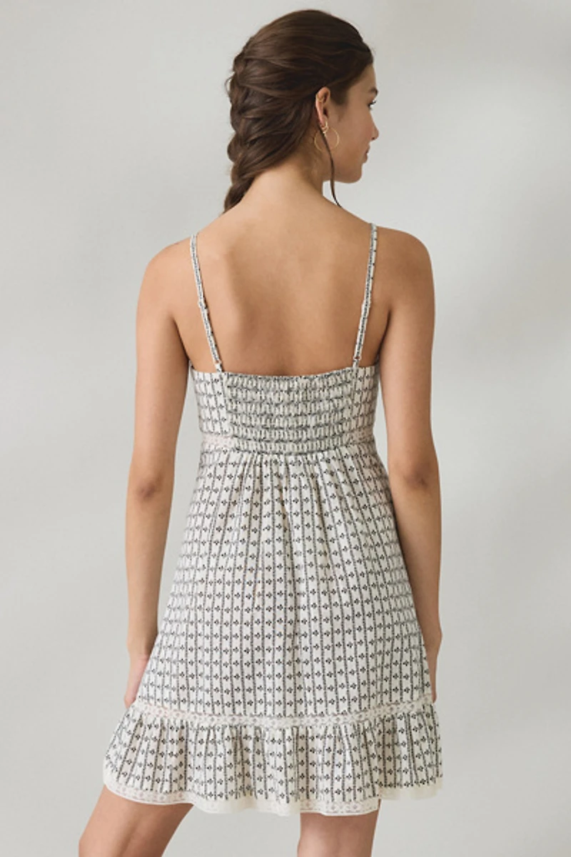 Kimchi Blue Willow + Wisp Lace Trim Babydoll Mini Dress