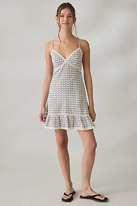 Kimchi Blue Willow + Wisp Lace Trim Babydoll Mini Dress
