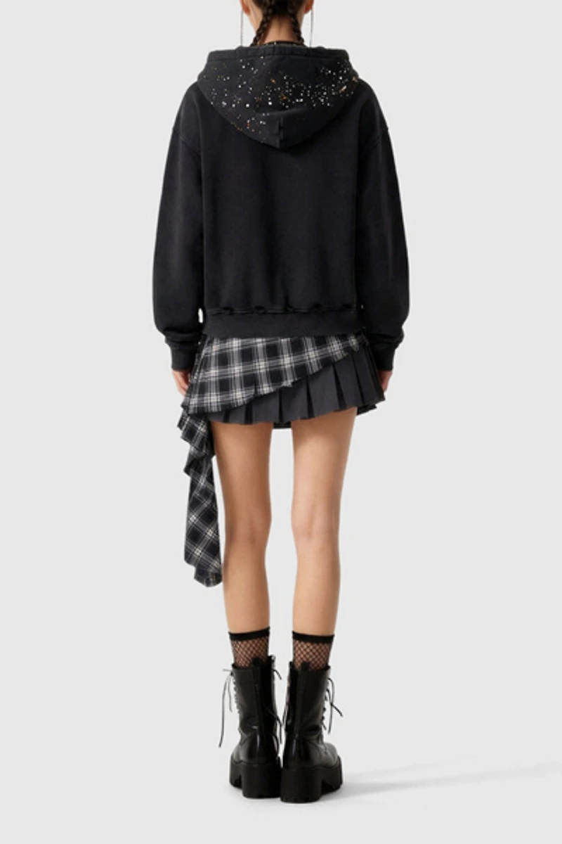 Aelfric Eden Rhinestone Boxy Zip Up V304 Hoodie